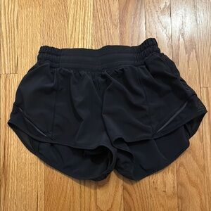 Black Lululemon Hotty Hot low rise Women's Athletic Shorts